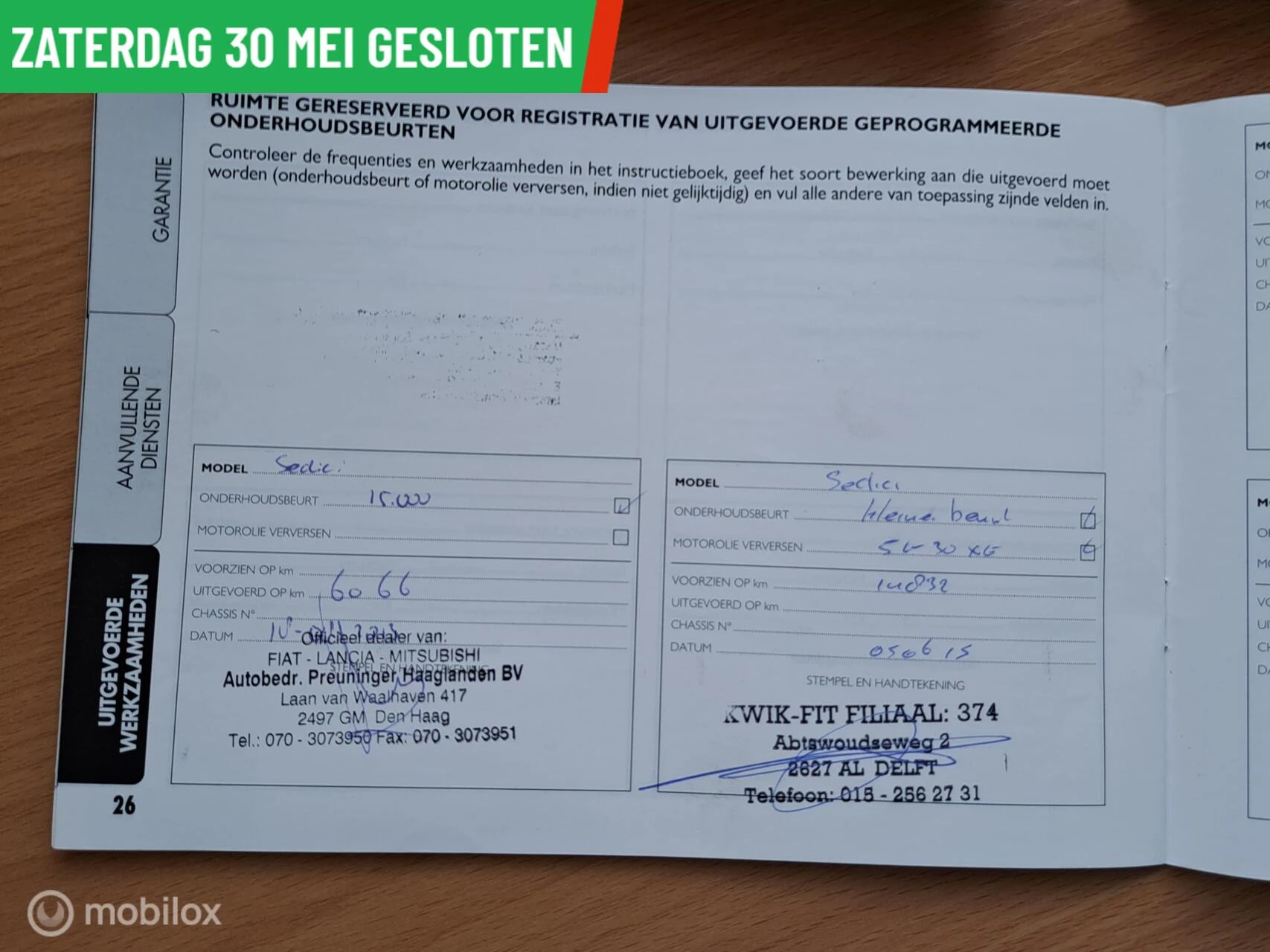 Hoofdafbeelding Fiat Sedici