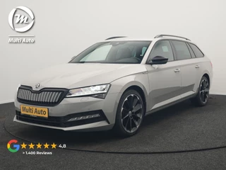 Škoda Superb Combi 1.4 TSI iV Sportline PHEV 218pk Dealer O.H. PHEV | Trekhaak Af Fabriek | Adaptive Cruise | 360 Camera | Canton Audio | Alcantara Sportstoelen Memory & Verwarmd | Sfeerverlichting | Stuur Verwarmd | Keyless | Crystal LED | DAB | Plug In
