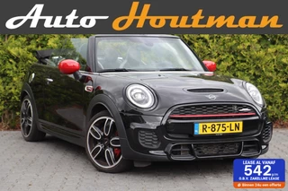 Mini Cabrio 2.0 John Cooper Works Chili 232 PK Hud|Led|Schaalstoelen|Pdc|CarPlay|ACC|Adaptief Onderstel|Dealer onderhouden
