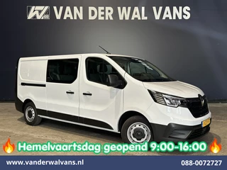 Renault Trafic 2.0 Blue dCi 131pk L2H1 Dubbele Cabine Euro6 Fabrieksgarantie Airco | 6-Zits | Apple Carplay | LED 2500kg Trekhaak, Android Auto, Cruisecontrol, Parkeersensoren, Bijrijdersbank