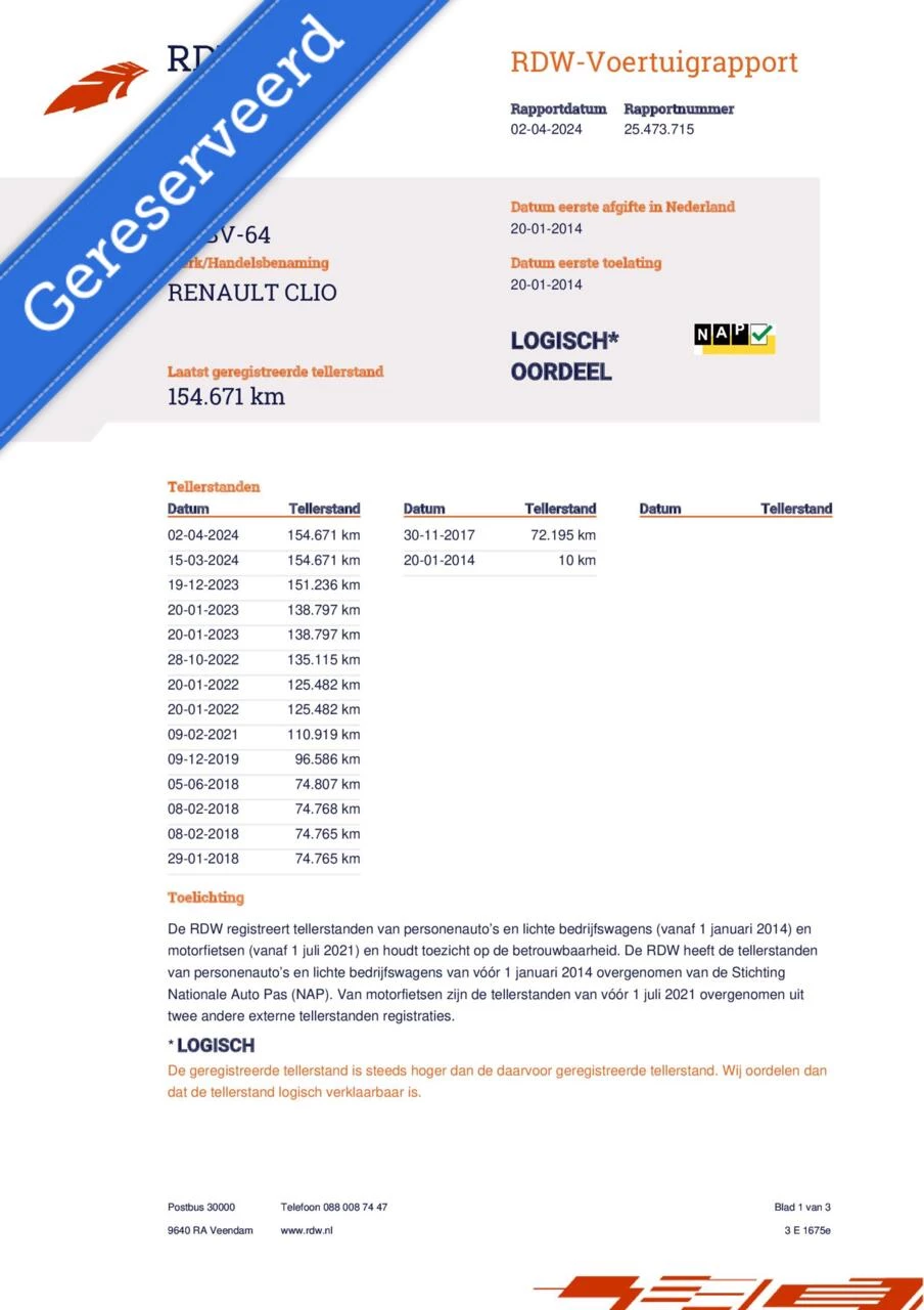 Hoofdafbeelding Renault Clio