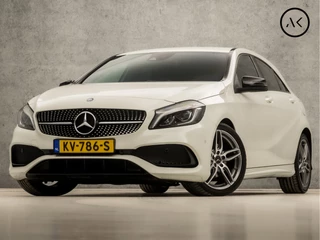 Mercedes-Benz A-Klasse 180 AMG Sport Automaat (NAVIGATIE, CAMERA, LEDER/ALCANTARA, STOELVERWARMING, GETINT GLAS, SPORTSTOELEN, LED KOPLAMPEN, CRUISE, RODE STIKSELS, NIEUWE APK, NIEUWSTAAT)