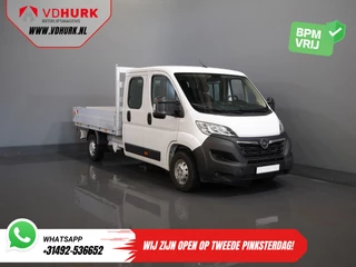 Opel Movano 2.2 140 pk DC Dubbel Cabine Open Laadbak/ 7 Pers./ 2.5t Trekverm./ Cruise/ Airco/ 288x215x35/ Pick up