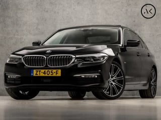 BMW 5 Serie 540i xDrive High Executive Sport 340Pk Automaat (SCHUIFDAK, 6 CILINDER, GROOT NAVI, HEAD-UP DISPLAY, ADAPTIVE CRUISE, 360 CAMERA, MASSAGE, MEMORY SEATS, LEDER, GETINT GLAS, NIEUWSTAAT)