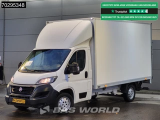 Fiat Ducato 160pk Laadklep Zijdeur Bakwagen LED Airco Cruise Camera Standkachel Euro6 Meubelbak Koffer Airco Cruise control