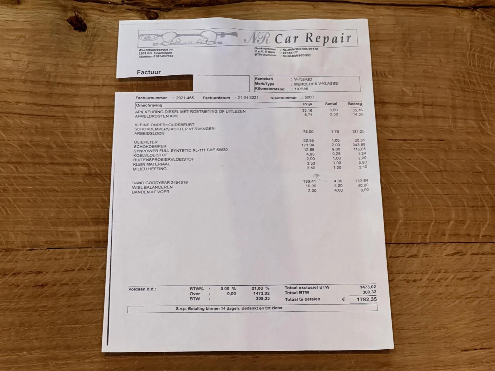 Hoofdafbeelding Mercedes-Benz V-Klasse