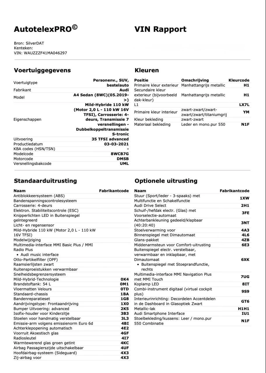 Hoofdafbeelding Audi A4