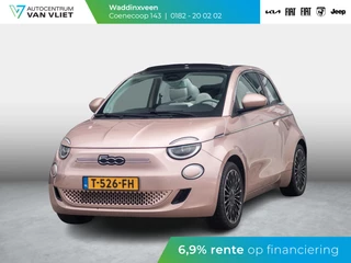 Fiat 500e La Prima 42 kWh Cabrio | Apple Carplay - Android Auto | Leer | 17" LM velgen|