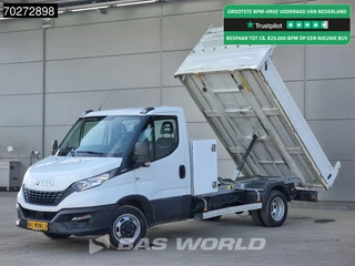 Iveco Daily 35C12 Kipper met Kist Dubbellucht 3,5t Trekhaak Airco Cruise Kieper Tipper Benne Airco Trekhaak Cruise control