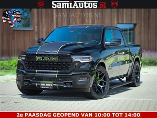 Dodge Ram 1500 Limited Night High Output 540HP 706Nm | Massage + Full Option | De Meest Luxe en Volle Pick-Up in zijn Klasse | Comfortabele Dubbele Cabine met Royale 5 Zitplaatsen | BPM vrij | Nu Leverbaar uit Voorraad | Voorraad Nr 2300 - 7689