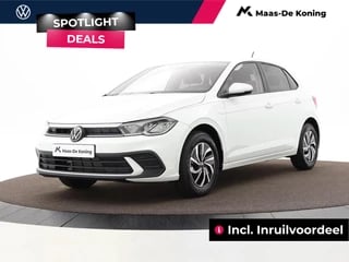 Volkswagen Polo Life Edition 1.0 TSI 95 pk 5 versn. Hand · Airconditioning automatisch, 2-zone (climatronic) · Velgen 'essex', 15 inch lichtmetaal · incl. Inruilvoordeel