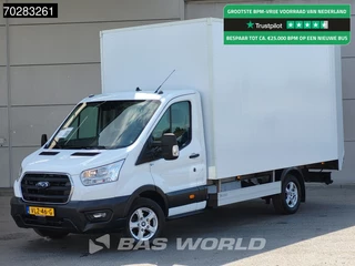 Ford Transit 130pk Laadklep Zijdeur Bakwagen Airco Cruise Camera Euro6 Koffer Meubelbak 22m3 Airco Cruise control