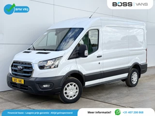 Hoofdafbeelding Ford E-Transit Ford E-Transit 75kWh 184PK 390 Elektrisch 75kWh 334km WLTP BEV Snelladen L2H2 Climate Control Tacho Carplay Camera Stoelverwarming Parkeersensoren voor achter