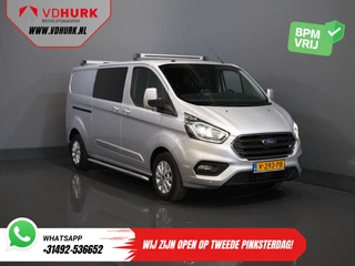 Ford Transit Custom 2.0 TDCI 130 pk L2 Limited DC Dubbel Cabine 2xSchuifdeur/ Stoelverw./ Carplay/ Cruise/ PDC/ Camera/ Navi/ Trekhaak/ Alarm III