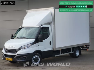 Iveco Daily 35C16 3.0L Laadklep Dubbellucht Bakwagen 160PK Airco Cruise D'Hollandia Euro6 Meubelbak Koffer 21m3 Airco Cruise control