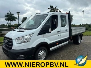 Ford Transit Dubbelcabine 6+1 Pers Openlaadbak Airco Cruisecontrol 170PK NIEUW 7X OP VOORRAAD