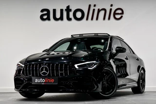 Mercedes-Benz CLA-klasse AMG 45 S 4MATIC+. Schaal, Perf stuur, Pano, Koeling, Distro+, 360, Burm, Keyless, Btw, Dodeh, Multib!