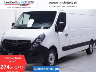 Opel Movano 2.3 CDTi 180 pk L3H2 Automaat Navi, Camera Laadruimte Pakket, 270 Graden Deuren, PDC achter, 3-Zits