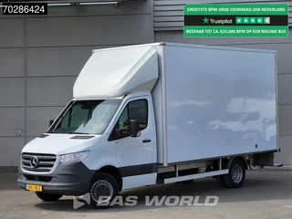 Mercedes Sprinter 514 CDI Automaat Bakwagen Dubbellucht Achterdeuren Navi Airco Cruise Carplay MBUX Euro6 Meubelbak Koffer 23m3 Airco Cruise control