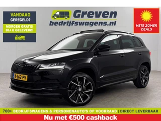 Škoda Karoq 1.5 TSI ACT 150PK Sportline DSG Pano Sfeer Trekhaak LED Virtual Camera Carplay Clima Cruise Navi PDC 19"LMV