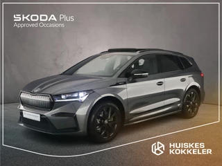 Skoda Enyaq iV 80 Sportline 204pk Automaat Warmtepomp, Trekhaak, Panoramadak, Adaptive cruise control, Elektrische achterklep, Navigatie, Achteruitrijcamera, LED matrix koplampen