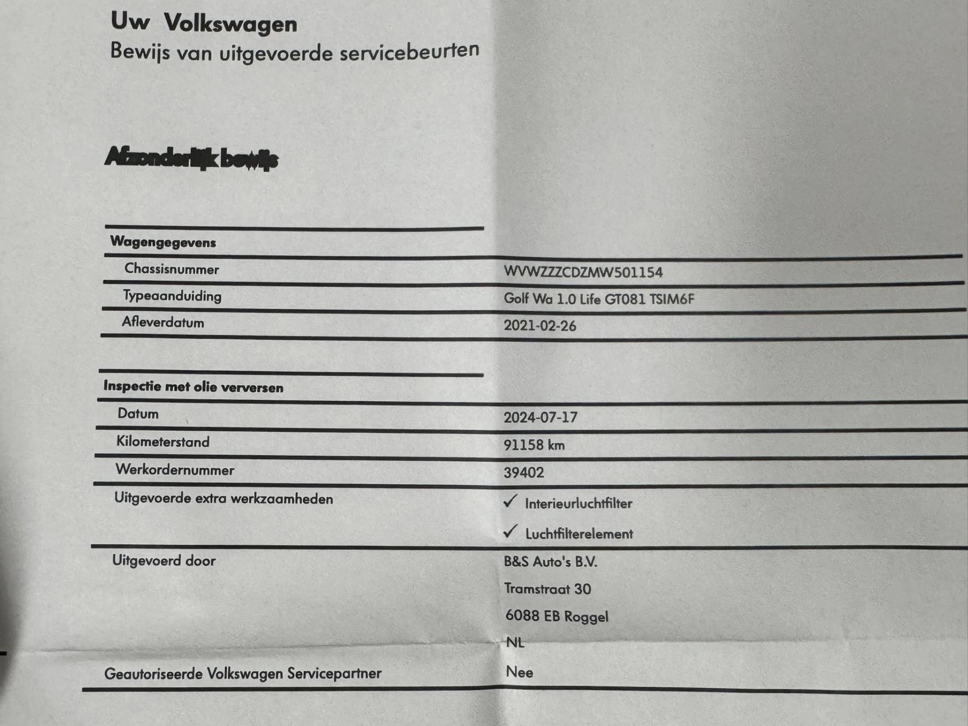 Hoofdafbeelding Volkswagen Golf