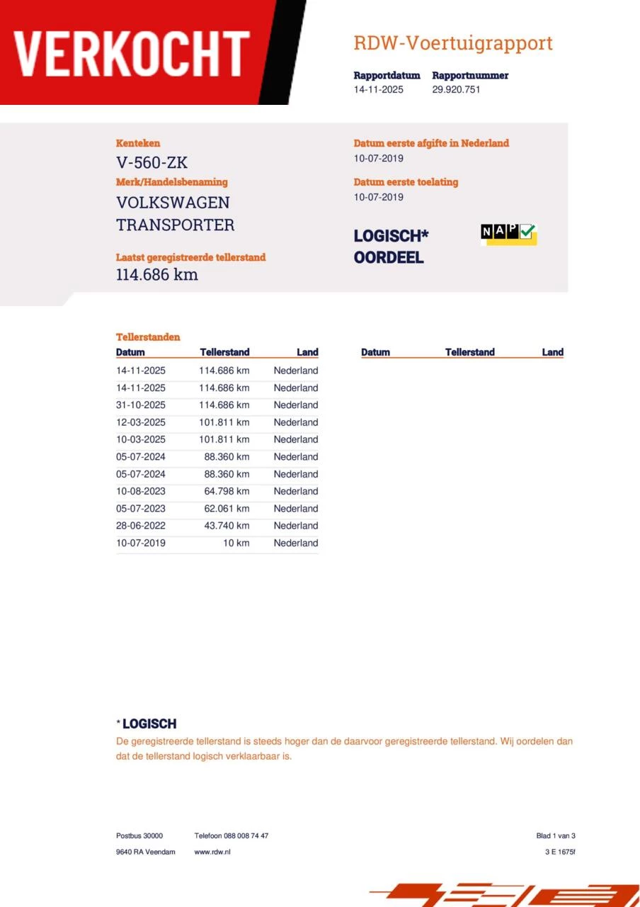 Hoofdafbeelding Volkswagen Transporter