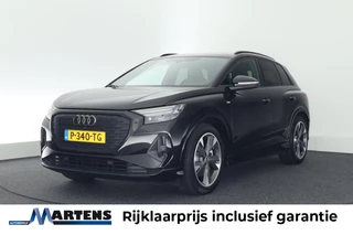 Hoofdafbeelding Audi Q4 e-tron Audi Q4 e-tron 40 204pk S Edition 77 kWh SOH 92% Camera Stoelverwarming Ambianceverlichting ACC Virtual Cockpit Navigatie S-Line