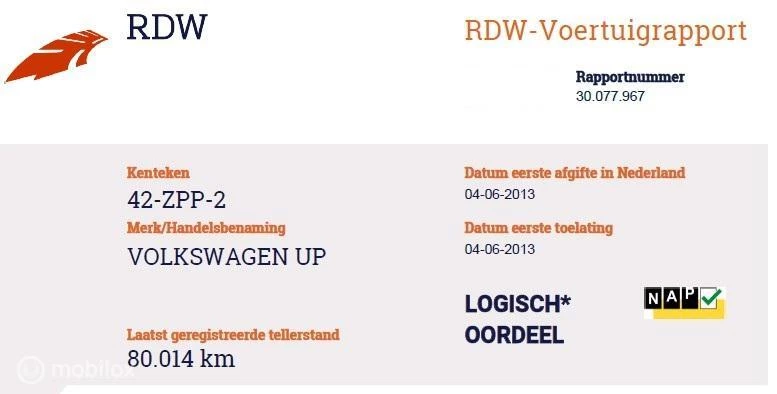 Hoofdafbeelding Volkswagen up!