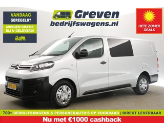 Citroën Jumpy 2.0 BlueHDI L3H1 | MARGE! | Dubbele Cabine | 5 Persoons | Airco Cruise Carplay Navigatie PDC Trekhaak