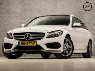 Mercedes-Benz C-Klasse Estate 180 AMG Sport 157Pk Automaat (PANORAMADAK, NAVIGATIE, CLIMATE, LEDER, ELEK SPORTSTOELEN, STOELVERWARMING, GETINT GLAS, NIEUWE APK, NIEUWSTAAT)