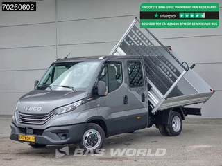 Iveco Daily 35C21 3 zijdige Kipper Dubbel Cabine 210PK 3.0L Dubbellucht Airco Cruise LED Camera Tipper Benne Kieper 2m3 Airco