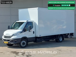 Iveco Daily 72C18 3.0L Automaat 1000KG Laadklep Luchtvering 180PK Dubbellucht Airco Cruise D'Hollandia Euro6 Meubelbak Koffer Airco Cruise control
