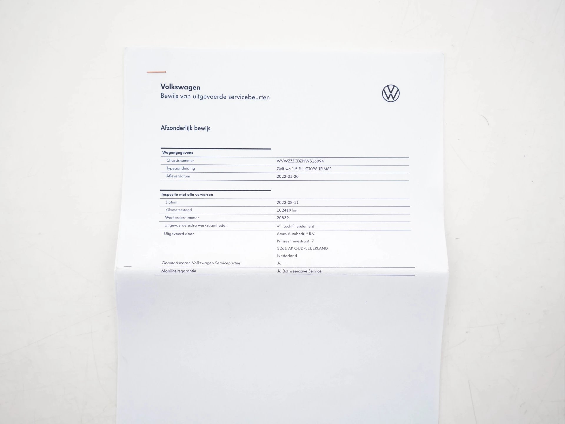 Hoofdafbeelding Volkswagen Golf