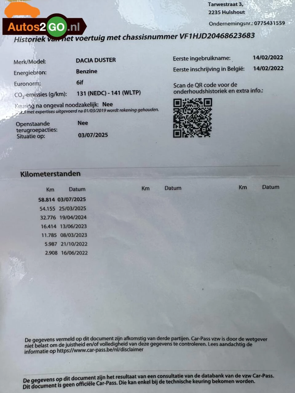 Hoofdafbeelding Dacia Duster