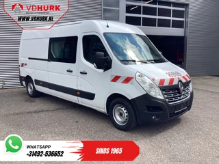 Renault Master 2.3 dCi 135 pk L3H2 DC Dubbel Cabine EXPORT ONLY Navi/ Airco/ Cruise/ Trekhaak