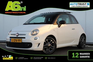 Fiat 500 1.0 Hybrid Hey Google Schuifdak 15 inch LMV Half Leder Carplay Navigatie Airco Cruise Control