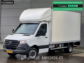Mercedes Sprinter 514 CDI Laadklep Automaat Zijdeur Dubbellucht Bakwagen Airco Cruise MBUX CarPlay D'Hollandia Euro6 Meubelbak Koffer Airco Cruise control