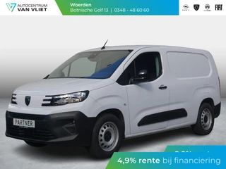 Peugeot e-Partner L2 50 kWh | 1,9% rente | navi incl. Apple Carplay | 2x camera | 3-zitter | betimmering | parkeersensoren voor/achter | rijklaarprijs