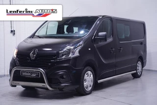 Renault Trafic 1.6 dCi 120 pk L2 Dubbel Cabine 2x Schuifdeur Airco, Navi, Trekhaak, Bull en Sidebars, 6-Zits