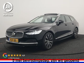 Volvo V90 T6 AWD Ultimate Bright PHEV 350pk LONG RANGE | Panodak | Adaptive Cruise | Camera | Harman / Kardon | Lederen Sportstoelen Memory & Verwarmd | Google Assistent | Keyless | Stuur Verwarmd | Blis | Apple Carplay | DAB | Virtual | Plug In Hybrid |
