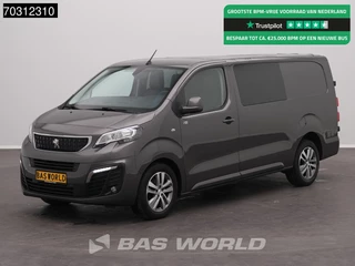 Peugeot Expert 120pk Dubbel Cabine Automaat L3H1 Trekhaak Navi Airco Camera Parkeersensoren Euro6 DC Doka Mixto L3 Long Airco Trekhaak Cruise control
