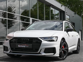 Hoofdafbeelding Audi A6 Audi A6 Avant 55TFSI E 367PK Quattro Pano Matrix-Led HuD B&O 360-camera Nappa-Zetels  21-Inch Black optic!