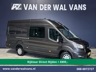 Ford Transit 2.0 TDCI 185pk L4H3 Dubbele Cabine Euro6 *Rijklaar* Airco | 6-Zits | Camera | Cruisecontrol Parkeersensoren, 2800kg trekvermogen