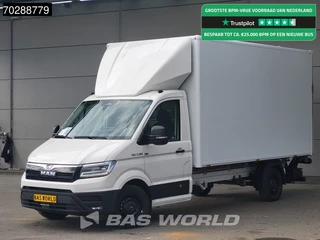MAN TGE 3.180 Automaat Laadklep Bakwagen 2025 Facelift Navi LED Airco Cruise Euro6 Meubelbak Koffer 21m3 Airco Cruise control