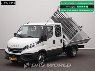 Iveco Daily 35C21 BPM VRIJ! 3-Zijdige Kipper Dubbel Cabine 210PK 3.0L Dubbellucht 3,5t Trekhaak ACC Airco LED Camera CarPlay Euro6 Tipper Benne Kieper Dreiseitenkipper 2m3 Airco Trekhaak