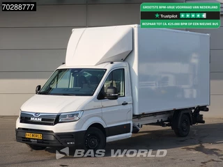 MAN TGE 3.180 Automaat Laadklep Bakwagen 2025 Facelift Navi LED Airco Cruise Euro6 Meubelbak Koffer 21m3 Airco Cruise control