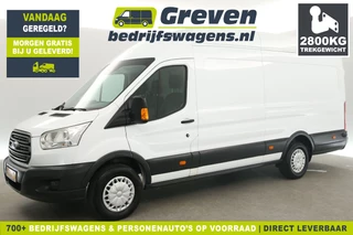 Ford Transit 350 2.2 TDCI L4H3 155PK | 2800KG Trekgew. 3 Persoons Airco Cruise Parkeersensoren LED Schuifdeur