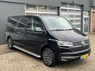 Hoofdafbeelding Volkswagen Transporter Volkswagen Transporter 2.0 TDI L2H1 Bulli 150pk Automaat Airco Cruise controle Digitaal display Trekhaak 2500kg trekgewicht 2-Persoons Telefoonverbinding Apple carplay Sitebars Euro 6 Dealer onderhouden
