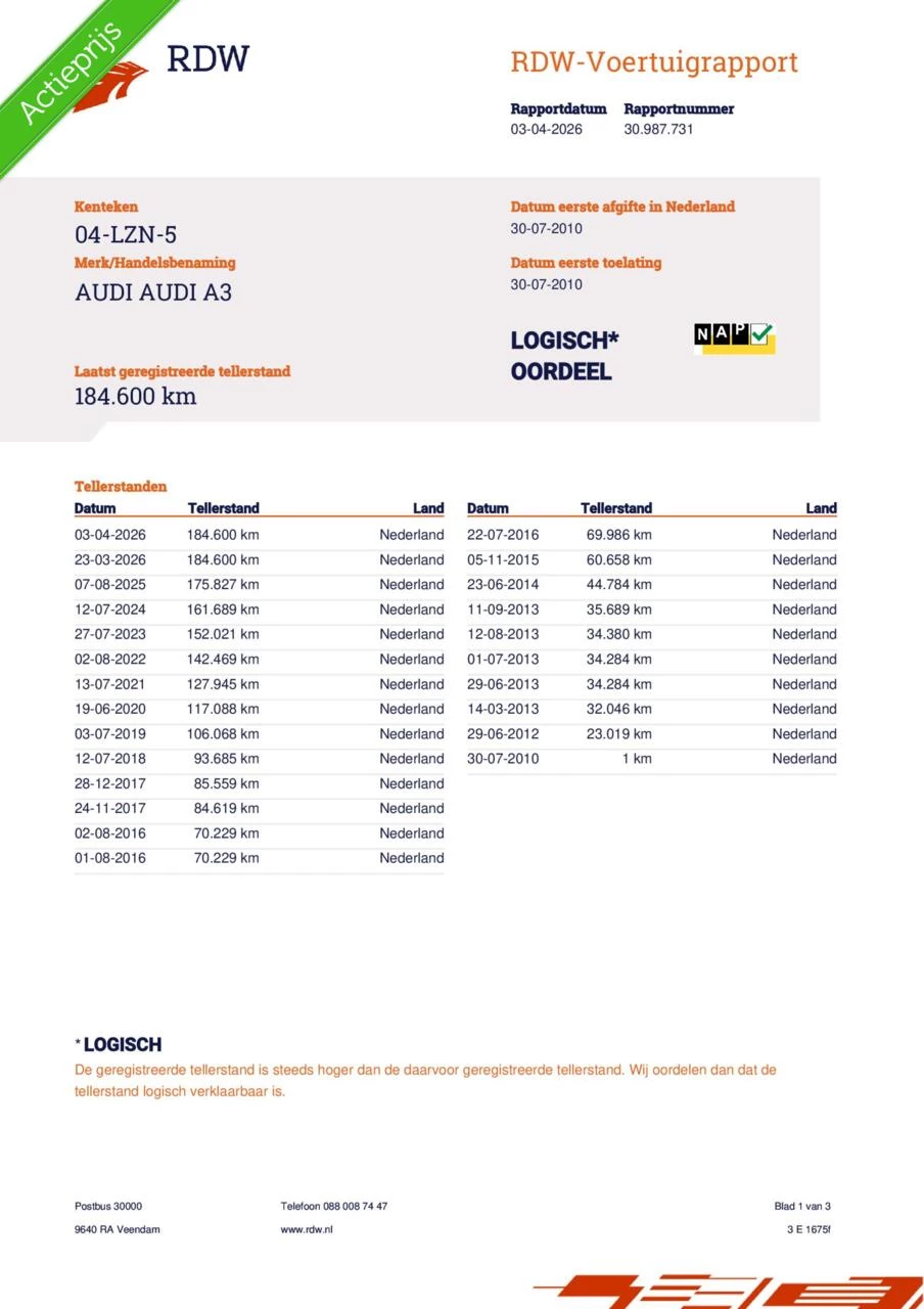 Hoofdafbeelding Audi A3